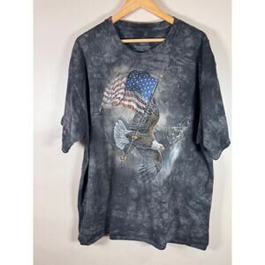 The Mountain 2XL T Shirt American Flag Bald Eagle USA